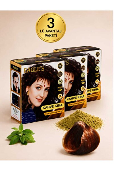 EAGLE'S Eagles Kahverengi Hint Kınası 6'lı Paket Brown Henna 3 LÜ