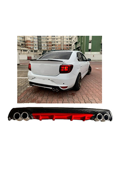 OTO H.İ.T. RENAULT SYMBOL 13-18 UYUMLU BODY KİT DİFÜZÖR 4 ÇIKIŞ YUVARLAK KIRMIZI
