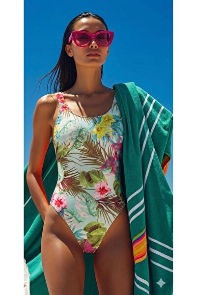DEEP BEACH Μαγιό με λαιμόκοψη U και χοντρές τιράντες DB200794MA