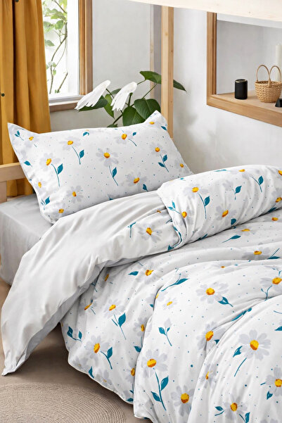 Always Σετ Μονό Παπλωματοθήκη με Ελαστικό Σεντόνι Eylülbeyaz