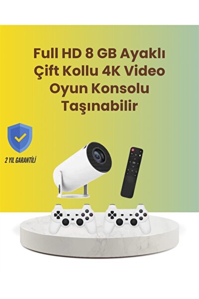 Empressco TÇift Kollu Tasarımlı Kablosuz Projeksiyon – 4K 10.000 Oyun ve Smar...