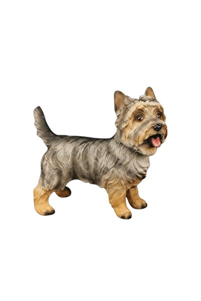 TUFY TOYS GRİ YORKSHIRE TERRIER KÖPEK FİGÜRÜ- MODEL HAYVAN OYUNCAK