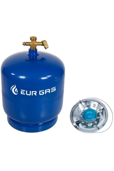 eur gas EURGAS 3 κιλά Φιάλη Υγραερίου Ταξιδίου με Καυστήρα