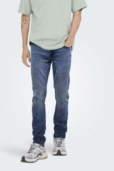 Only & Sons OnsLoom Slim 4377 EY Box Jeans Ανδρικό Τζιν Παντελόνι Ανοιχτό Μπλ...