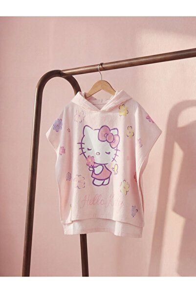 LC Waikiki YK PLUS FARKIYLA Hello Kitty Baskılı Kız Çocuk Panço Havlu