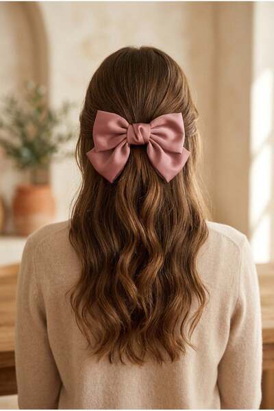 Katia&Bony Σατέν Φιόγκος Αυτόματης Περαστικής Σύνδεσης Ροζ