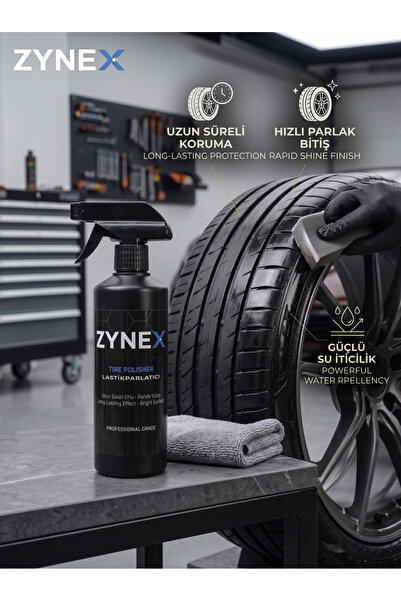 ZYNEX CARE Zynex Professional Grade Lastik Parlatıcı ve Koruyucu 500 ml - Uzu...