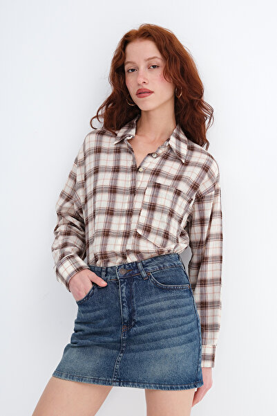 Addax Πουκάμισο με καρό σχέδιο και πέτρες G18062