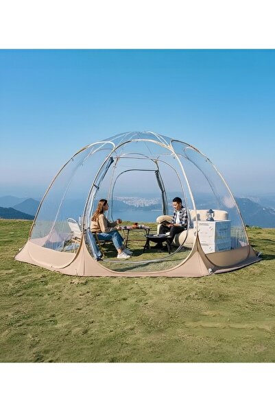 ozbience Panoramik Şeffaf Kamp ve Bahçe Çadırı 3-4 Kişilik 350x350x205cm