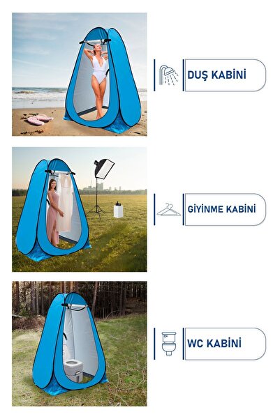 ozbience Otomatik Kamp Çadırı, Kabin, Duş, Giyinme ve Tuvalet İçin Tasarım