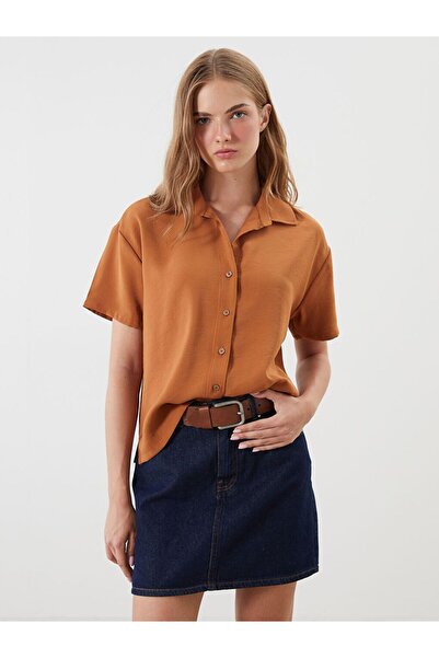 LC Waikiki Xside orange loose fit women's shirt