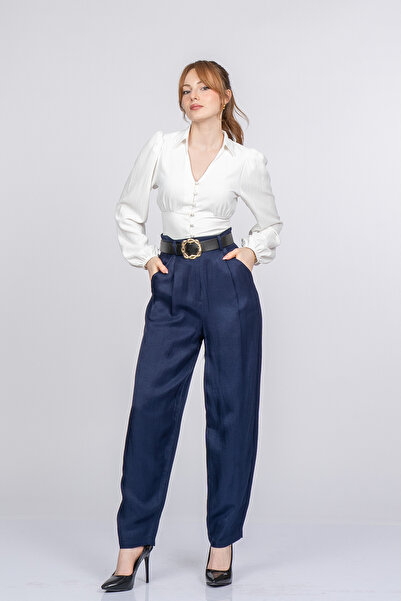 MissVina Παντελόνι Rosaria από ύφασμα με στενό τελείωμα σε σχήμα μπαλονιού