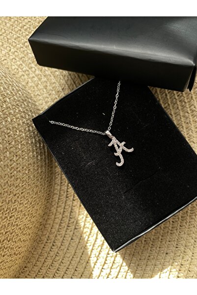 Ezremu Store Silver Harfli Çelik Kolye