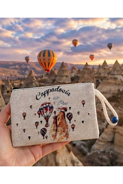 HANCAPPADOCIACOLLECTION Kapadokya Dokuma Kağıt Para Cüzdanı, El Çantası