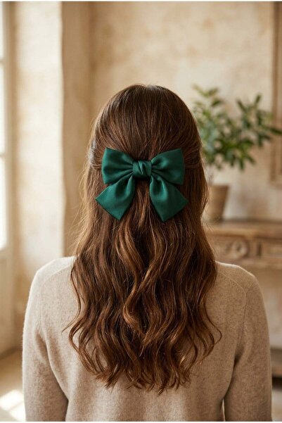 Katia&Bony Σατέν Φιόγκος Αυτόματη Πόρπη Πράσινη