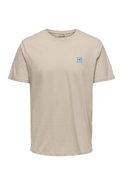 Only & Sons Onsembroidery Reg SS Tee Ανδρικό T-Shirt Γκρι (22033259)
