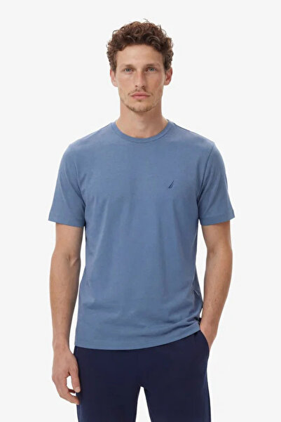 Nautica Men's Blue Regular Fit T-Shirt