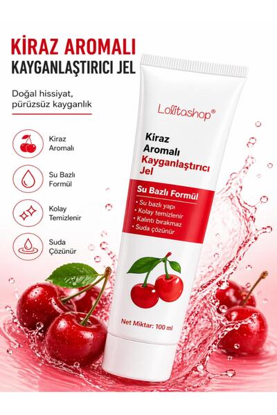 Lolita Shop Kirazlı Su Bazlı Ekstra Kayganlaştırıcı Jel 100 ML Yenilebilir Ki...