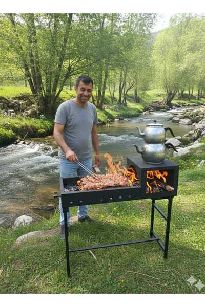 barkim Kamp, Piknik ve Bahçe İçin Profesyonel Odun Ve Kömürlü Katlanabilir Ma...