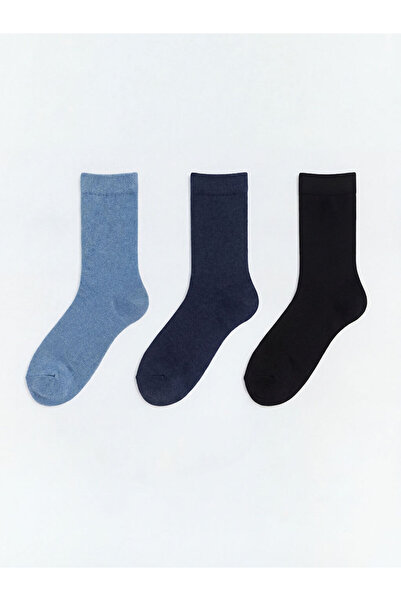 LC Waikiki Blue Men's Socks 3-Piece Set