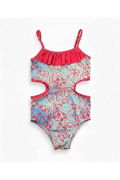 vovido Κοριτσίστικο μαγιό με φλοράλ σχέδια και λεπτομέρεια παραθύρου - Μαγιό ...