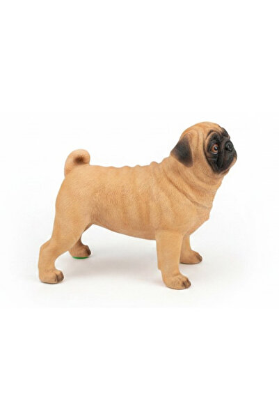 TUFY TOYS KOYU RENK PUG KÖPEK FİGÜRÜ- MODEL HAYVAN OYUNCAK