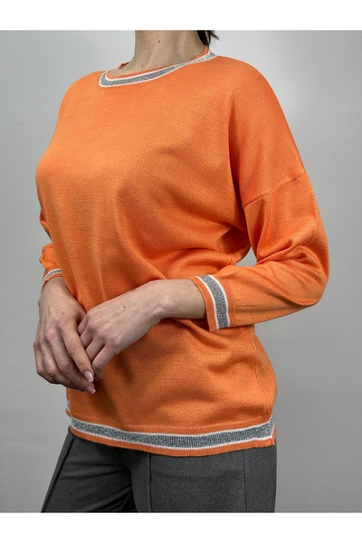 GND Λεπτή μπλούζα από βισκόζη με γιακά και τελείωμα μανίκι με γκλίτερ