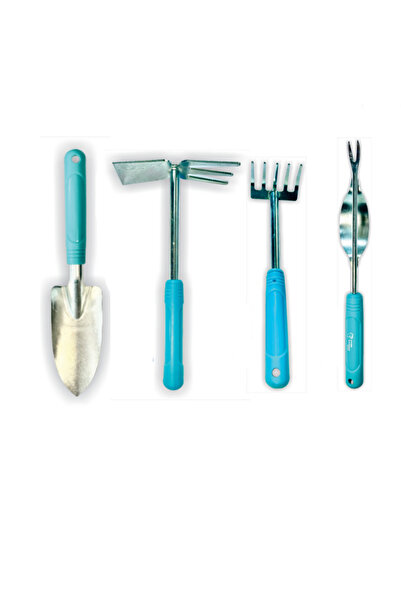 Star Gardentools 4’lü Profesyonel Bahçe El Aletleri Ot Sökücü Kürek Çapa Tırmık
