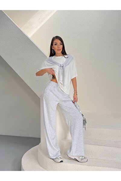 Paraf style Σετ με φουλάρι, μπλουζάκι με λαιμόκοψη ποδηλάτου και παντελόνι