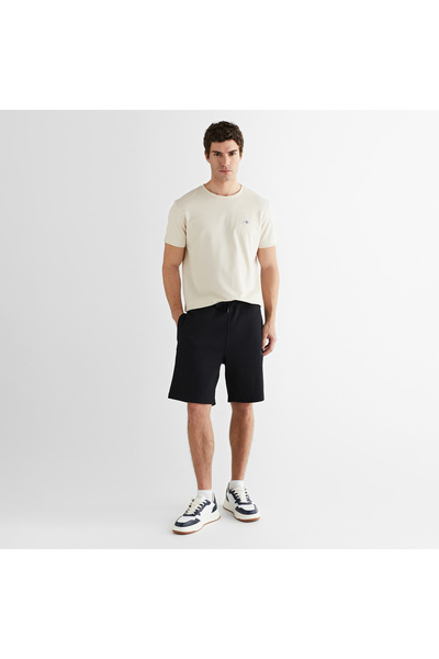 Gant Erkek Siyah Regular Fit Logolu Şort