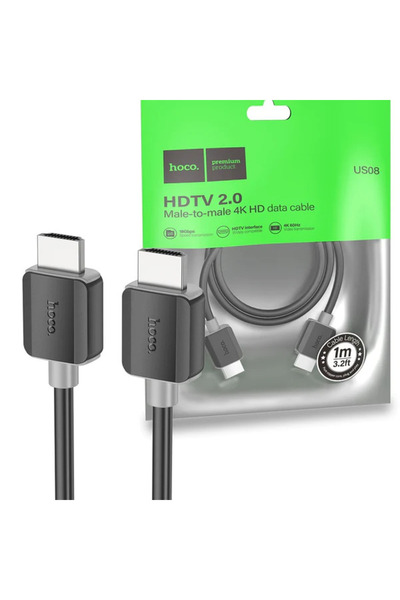 AUDIOX Καλώδιο HDMI, HOCO US08, HDTV 2.0p, HD, Μετάδοση 4K, 18Gbps, 1μ/2μ/3μ