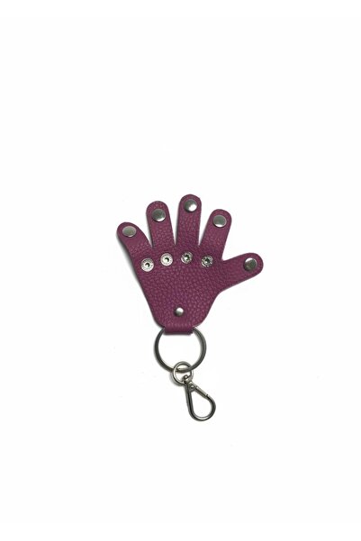 SANAT Accesoriu pentru geantă și breloc pentru chei, din piele naturală, cu f...