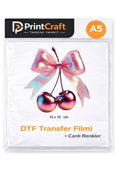 Palo Santo 10x10 cm Kiraz Modeli Ütü ile Yapışan DTF Transfer Baskı (A5)