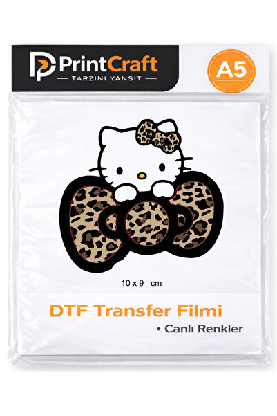 Palo Santo 10x9 cm Hello Kitty Modeli Ütü ile Yapışan DTF Transfer Baskı (A5)