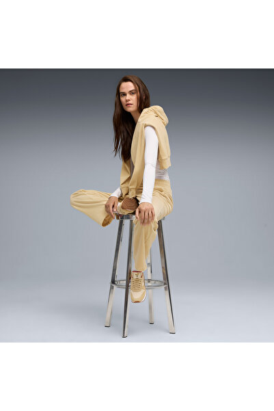 Puma Ess Elevated Velour Kadın Haki Eşofman Altı