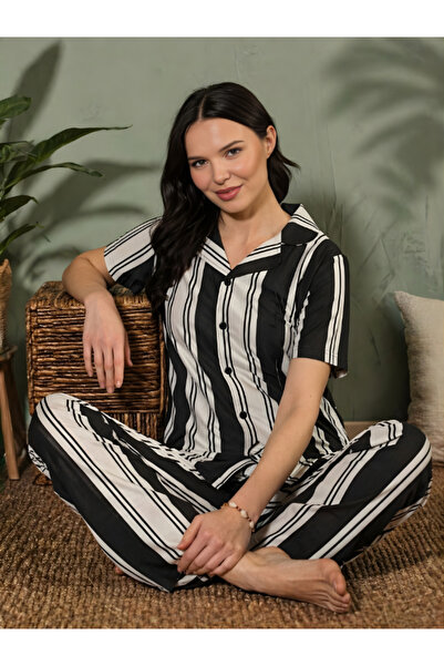 Pijamask ΓΥΝΑΙΚΕΙΟ ΣΕΤ ΠΙΤΖΑΜΑΣ ΜΕ ΚΟΝΤΑ ΜΑΝΙΚΙΑ ΚΑΙ ΣΧΕΔΙΑ