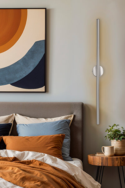 manogrup مصباح جداري LED خطي من نوكي - طراز إسكندنافي - إضاءة جدارية لغرفة ال...