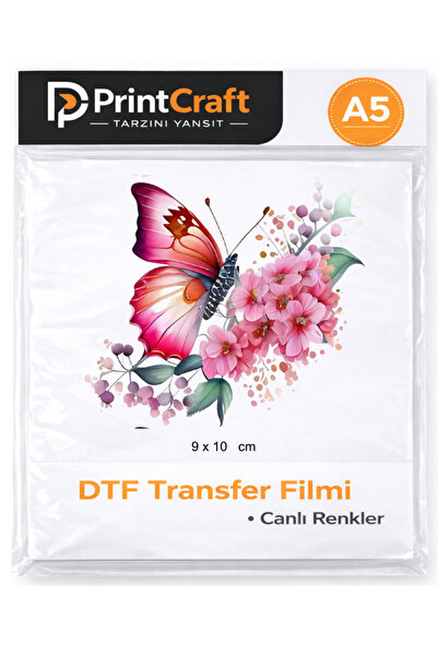 Palo Santo 8x10 cm Çiçekli Kelebek Modeli Ütü ile Yapışan DTF Transfer Baskı ...