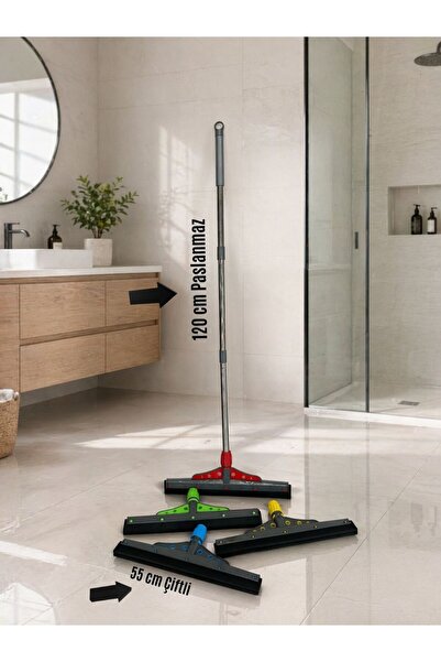 GATO SHOP 55 CM. ENDÜSTRİYEL YERSİL ÇİFTLİ 120 cm Paslanmaz Teleskobik Sap He...