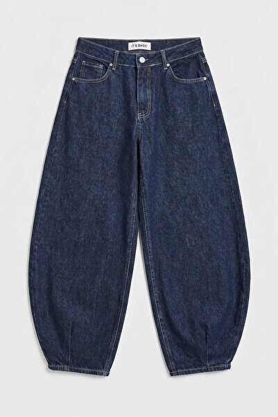 it's basic Γυναικείο τζιν Indigo Selvedge 7s6-50 Mega Balloon Fit 100% βαμβακερό