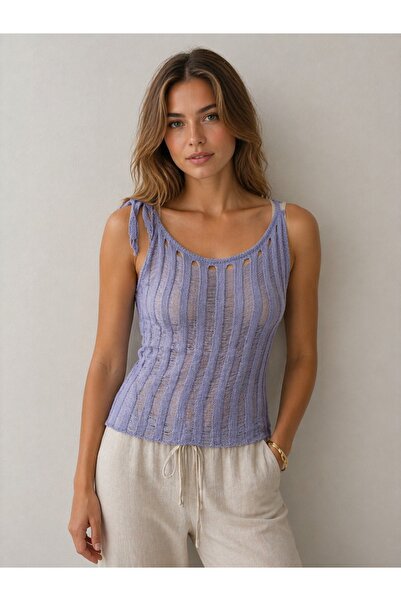 Sea Style Διάτρητο Πλεκτό Τοπ – Καλοκαιρινή Κομψή και Άνετη Γυναικεία Μπλούζα...