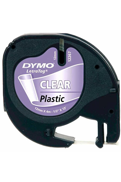 Dymo S0721530 Bandă de plastic transparentă LetraTag (12mm x 4m)