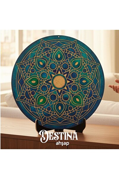 Destina Ahşap Mandala Boyama Seti- Ahşap Boyama Selçuklu Motif