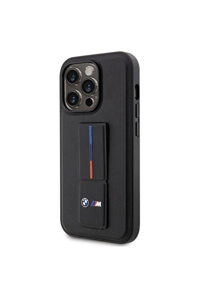 BMW Δερμάτινη Θήκη με Βάση Στήριξης για iPhone 14 Pro Max, Μαύρη