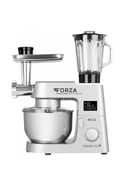 ECG Food processor FORZA 5500 Giorno Argento, 1500 W, 6.5 liters, LCD, flat m...
