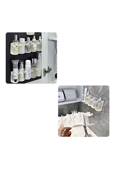 sengenegel Kendinden Yapışkanlı Tutacaklı 5 Yuvalı Banyo Mutfak Rafı
