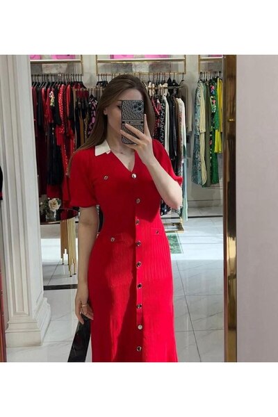 Abalı Yeni sezon yazlık uzun elbise