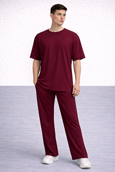 ZAVIXO -ERKEK Oversize Σετ 2 τεμαχίων 100% Βαμβάκι Καθημερινό Άνετο Συνδυασμό...