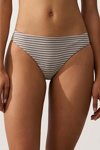 Oysho Çizgili klasik bikini altı