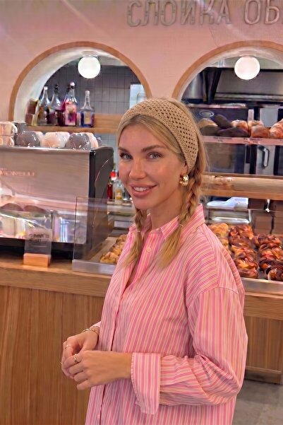 BAHELS Γυναικεία Καφέ Διχτυωτή Μπαντάνα, Κορδέλα Μαλλιών